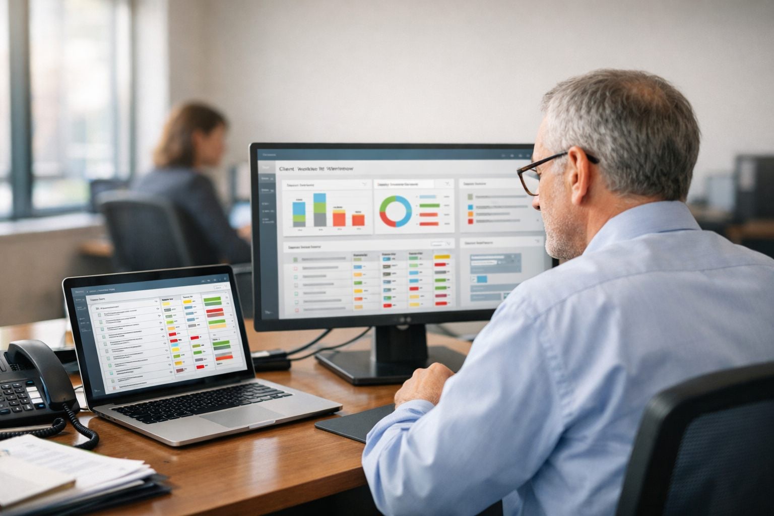 Accountant Oversees Automated Client Workflow