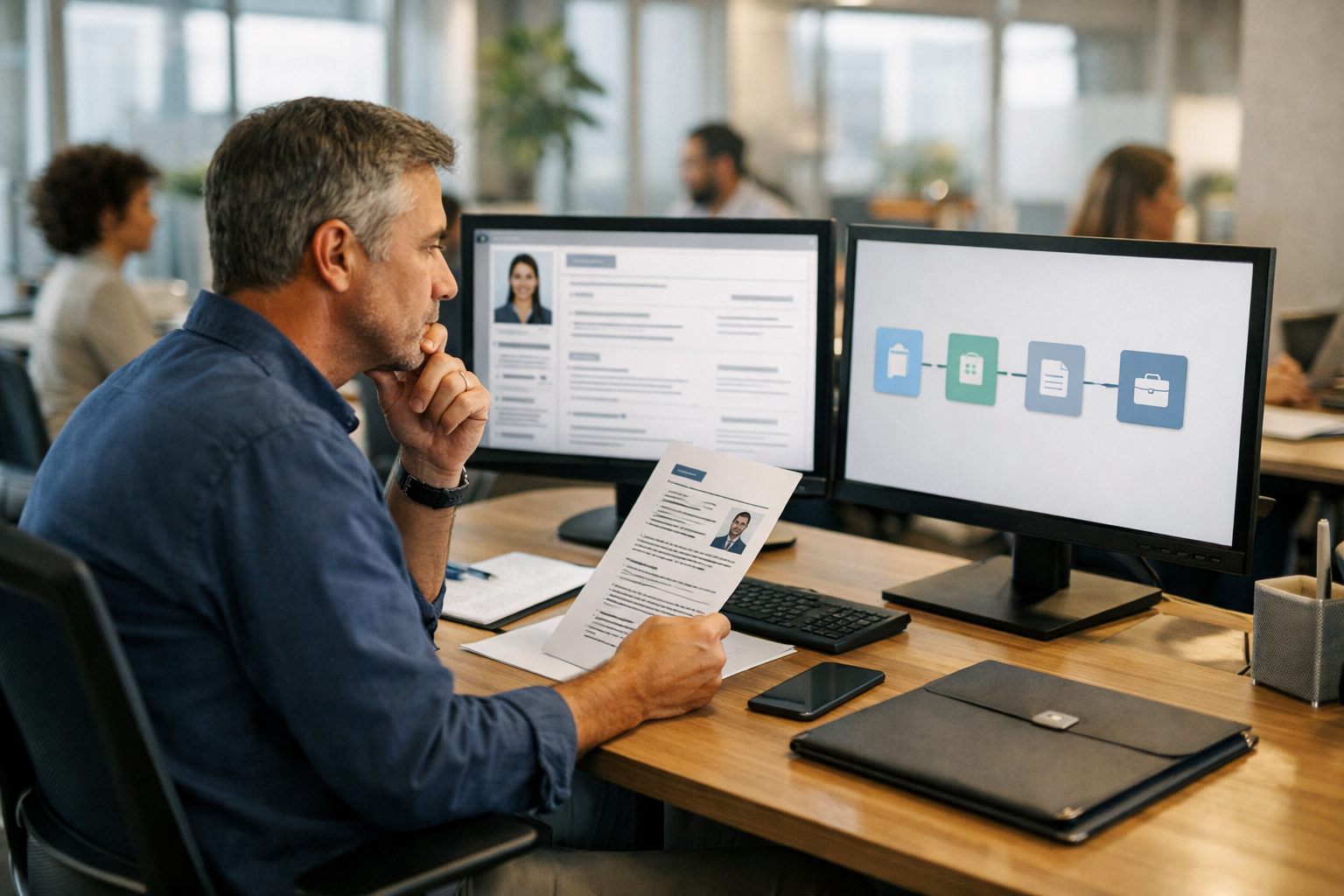 Recruiter Oversees an Automated Candidate Workflow