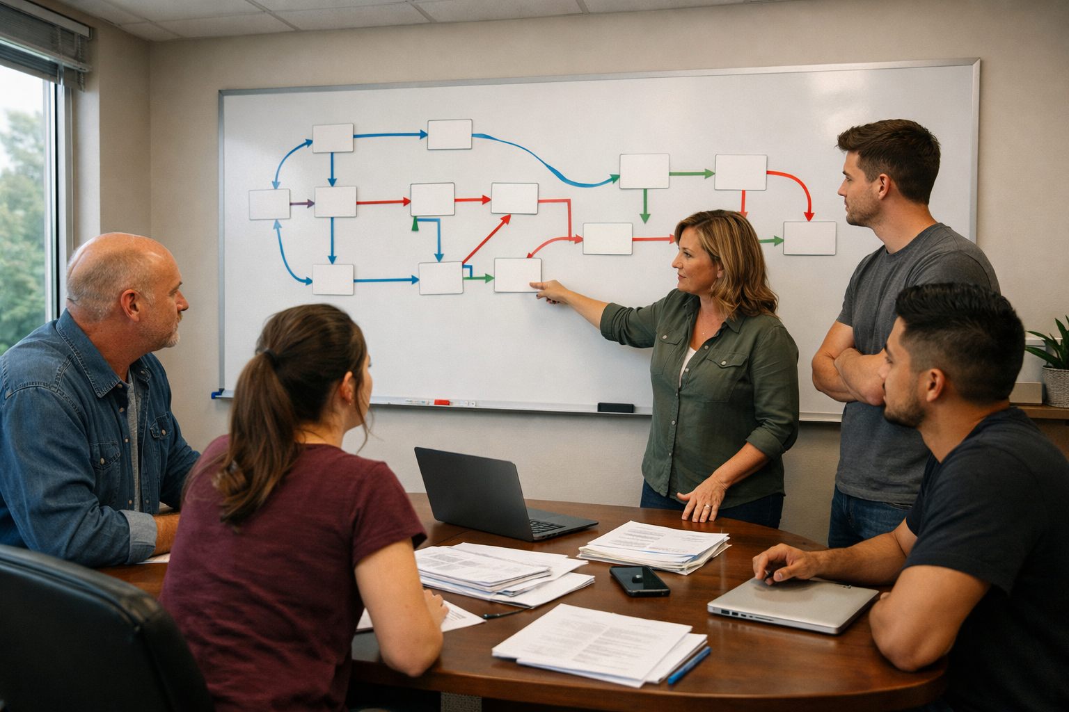 Small business workflow mapping session