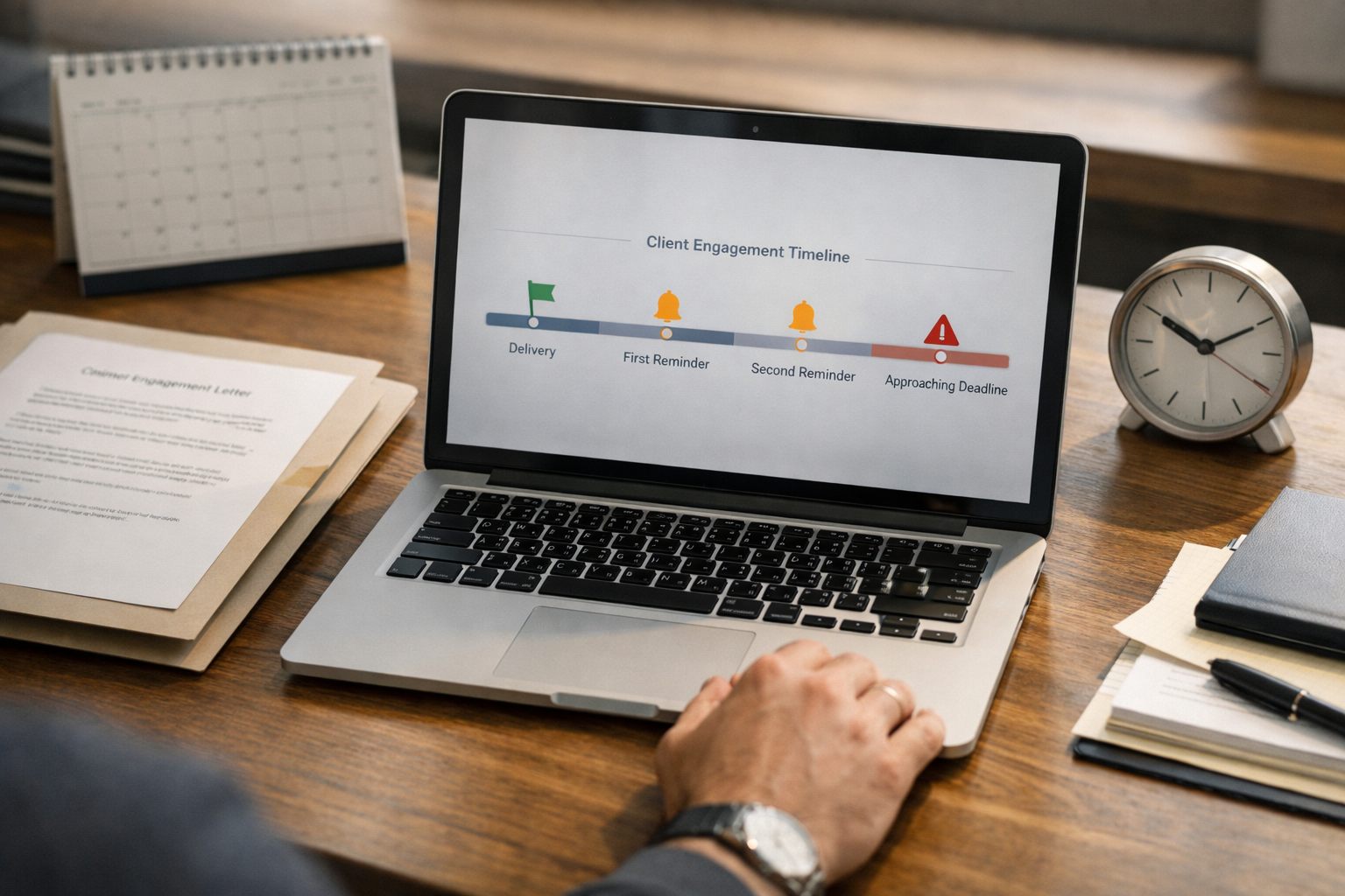 Measured reminder schedule before deadline